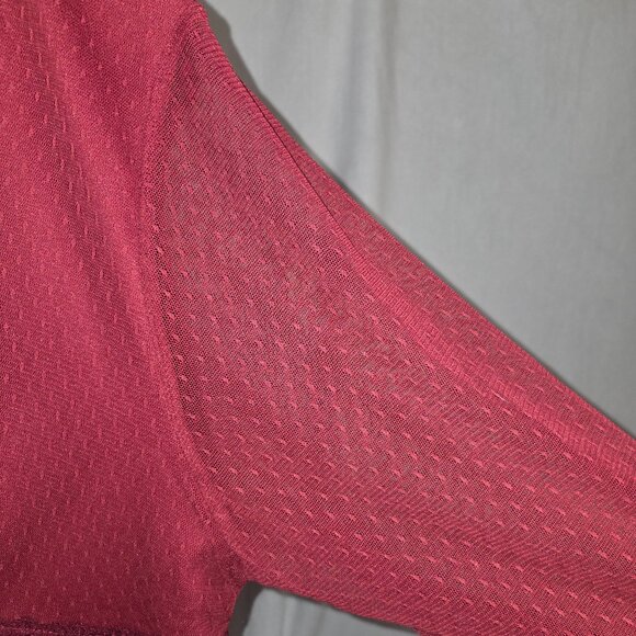 Suzanne Betro Burgundy Lace Top - Picture 3 of 5